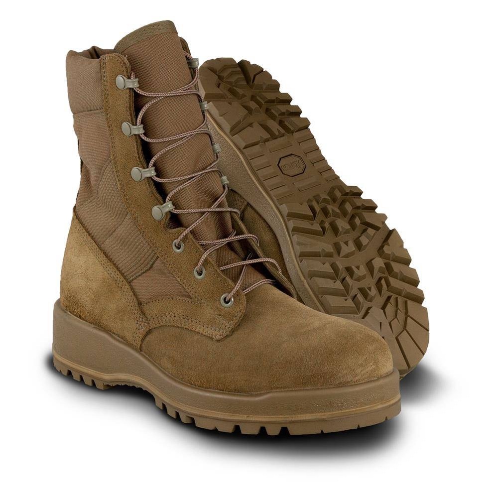 USGI Army Issued Hot Weather Coyote Brown Combat Boot Men Sz 6.5R AR 670-1 NWOT
